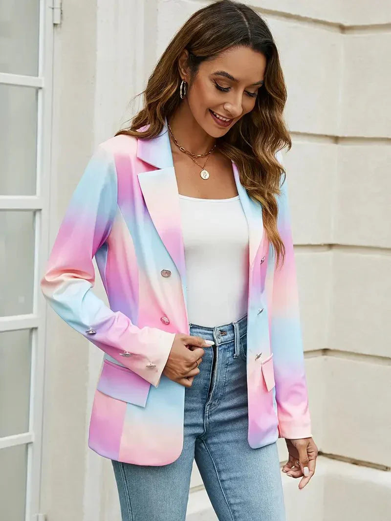 Kleurrijke - eenhoorn blazer voor de zomer - Tyla
