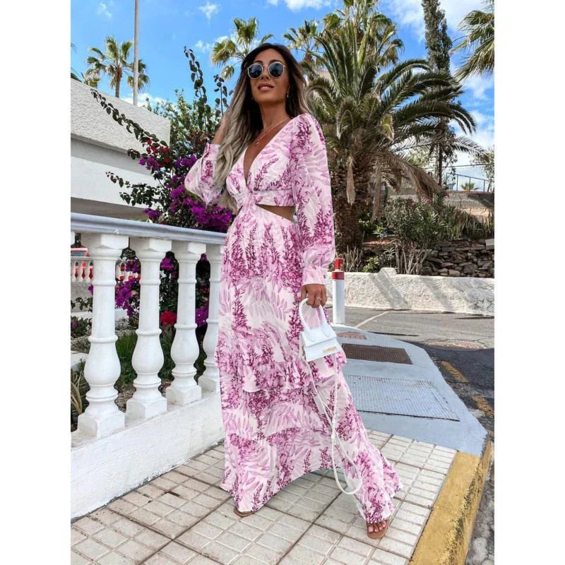 Zomer - maxi jurk met hals | Cathriana