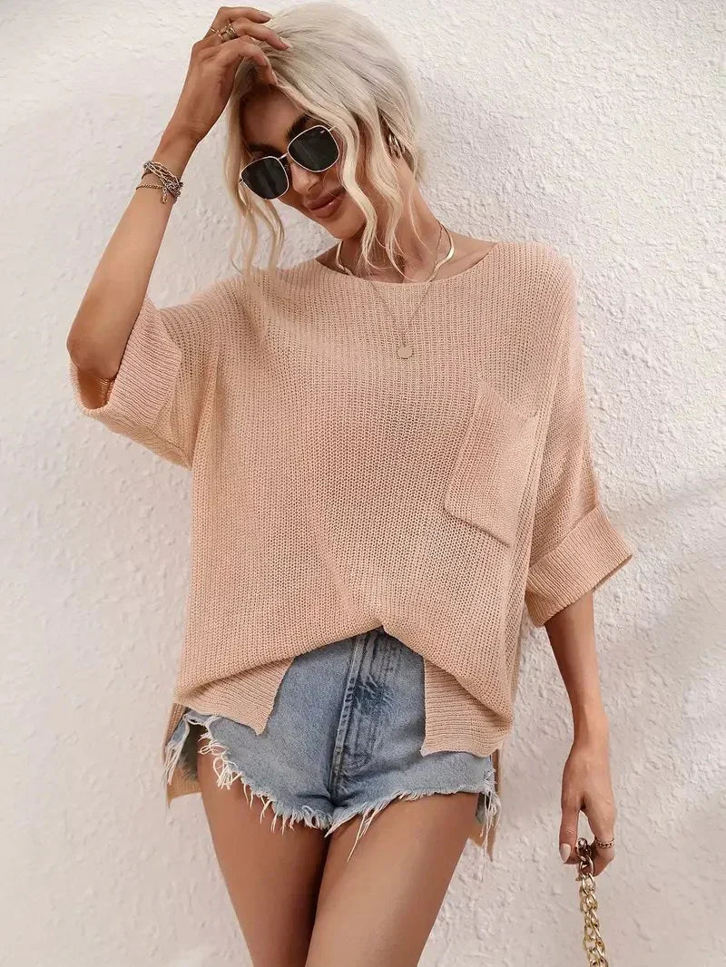 Gebreide blouse in oversized voor de zomer feline