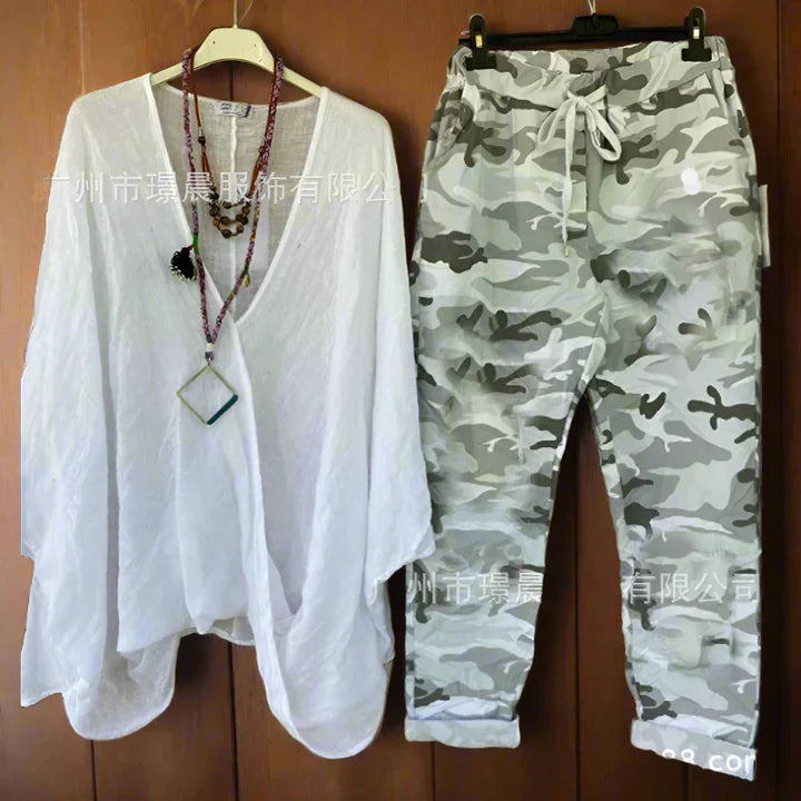 Linnen twinset - luchtig en casual