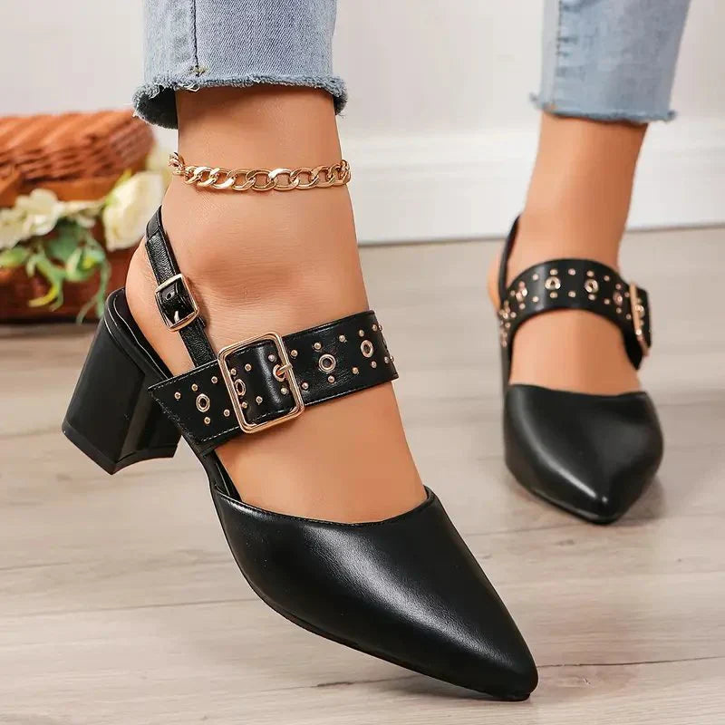 Elegante sandalen met cubaanse hakken - Tyrax