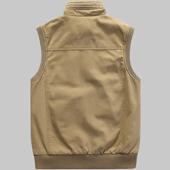 Vintage utility-vest met meerdere zakken voor heren