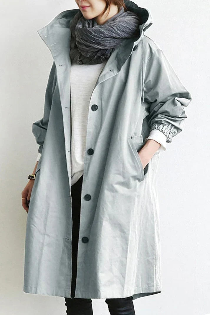 Waterdichte trenchcoat met capuchon helena