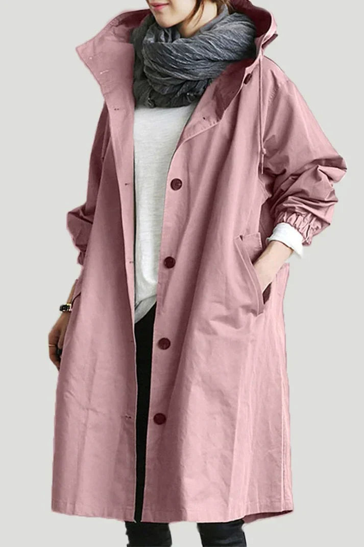 Waterdichte trenchcoat met capuchon helena