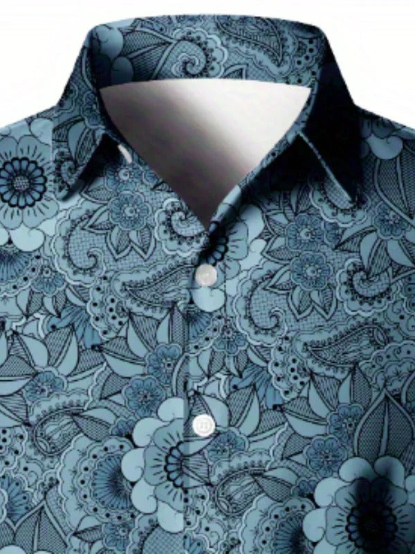 Blouse - in blauwtinten